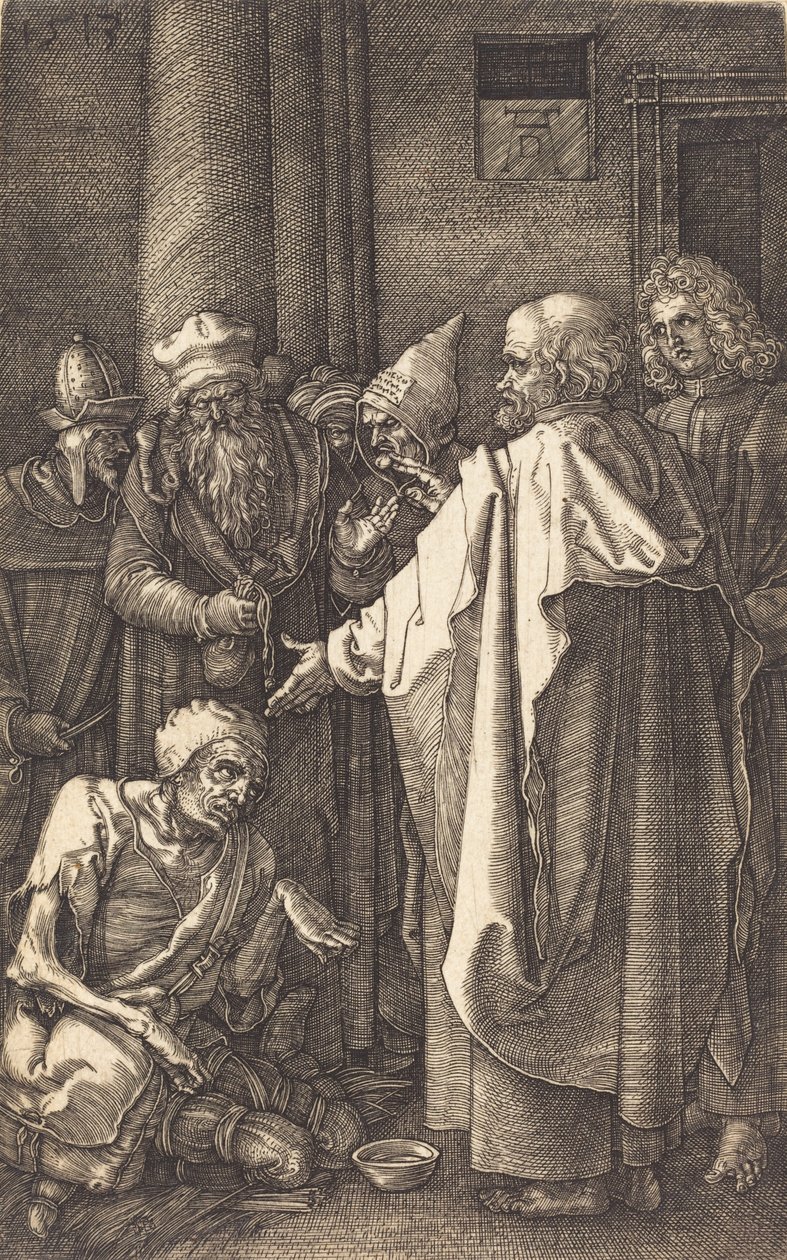 Saint Pierre et Saint Jean guérissant un infirme à la porte du temple - Albrecht Dürer