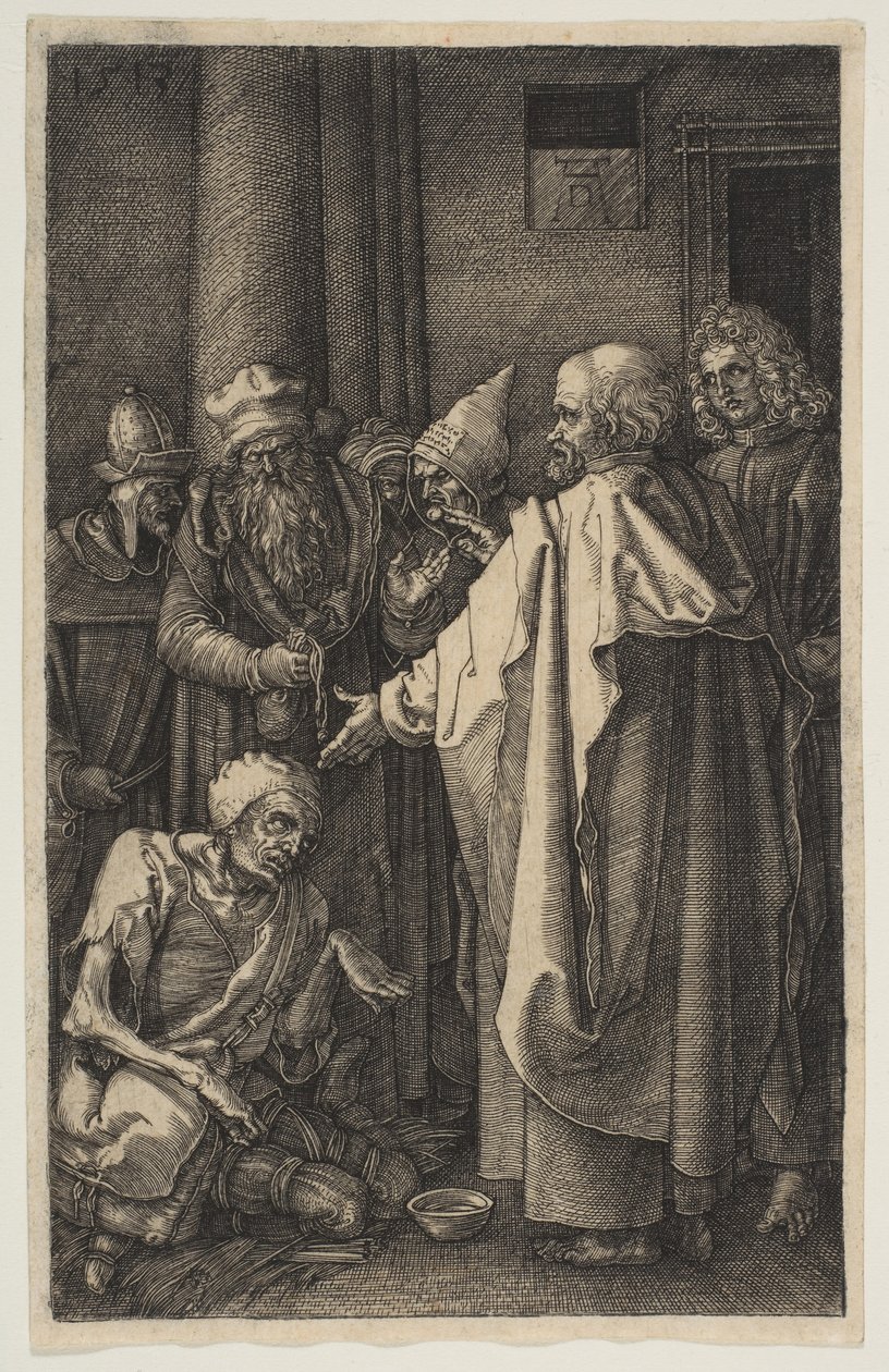 Saint Pierre et Saint Jean à la porte du Temple, de La Passion, 1513 - Albrecht Dürer