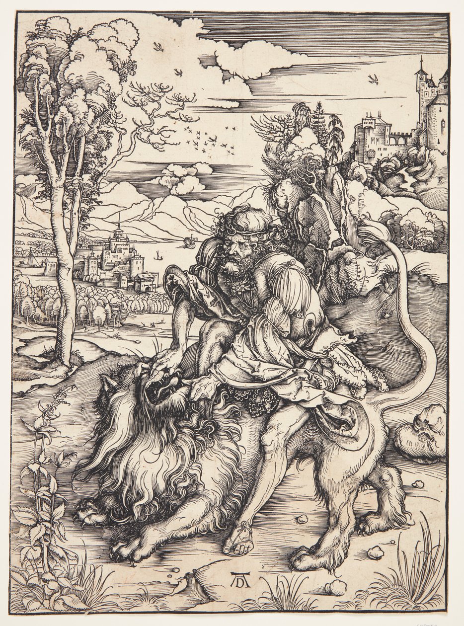 Samson déchirant le lion - Albrecht Dürer