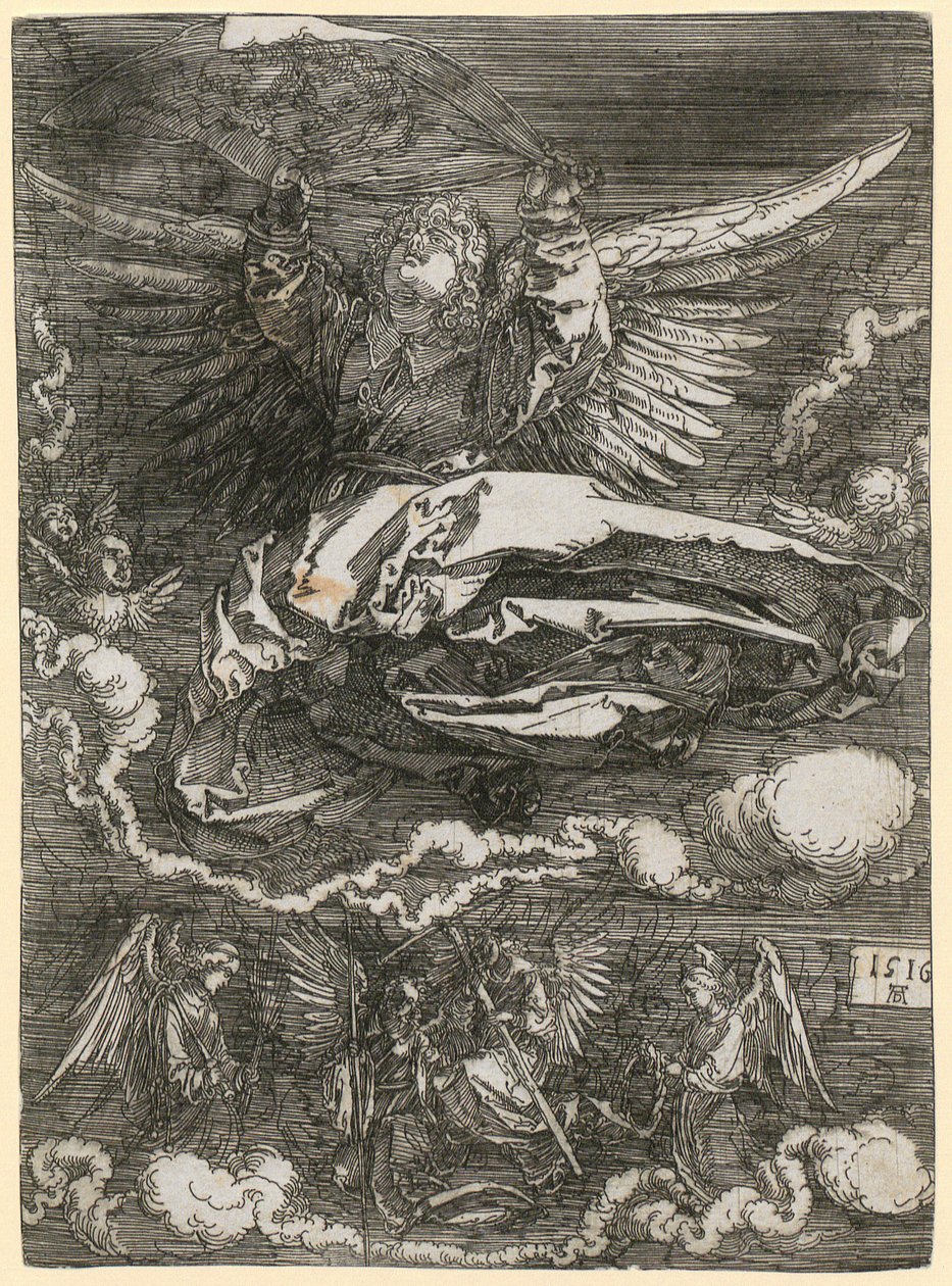 Un linge de sueur tenu par un ange - Albrecht Dürer