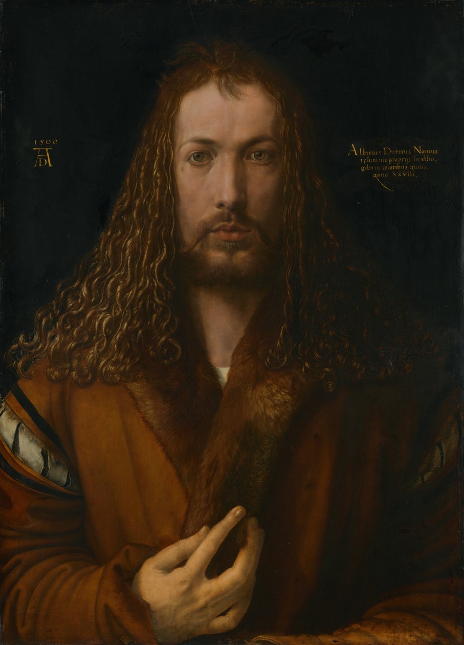 Autoportrait en jupe de fourrure, 1500 - Albrecht Dürer