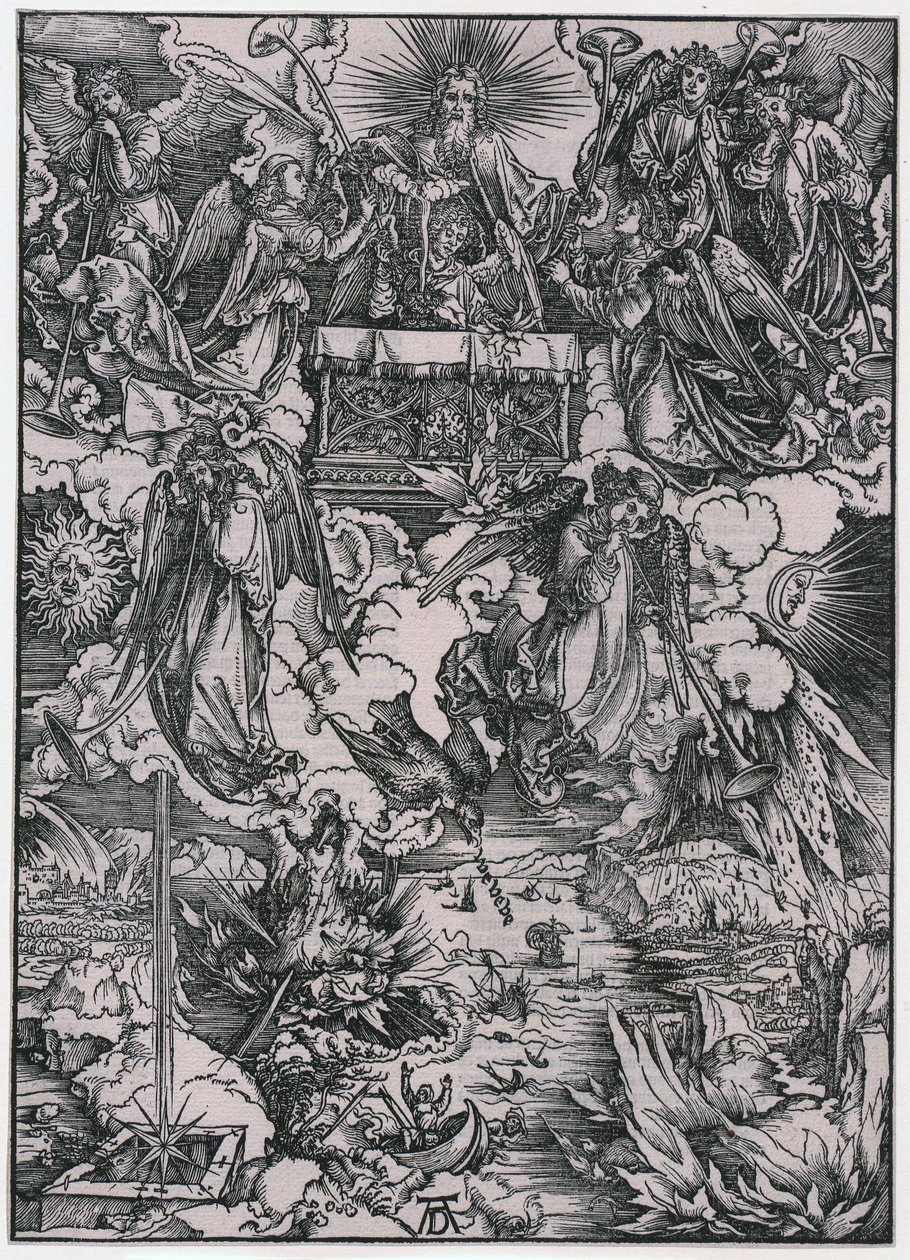 Sept anges aux trompettes, figure VI, planche 8 de la série «L