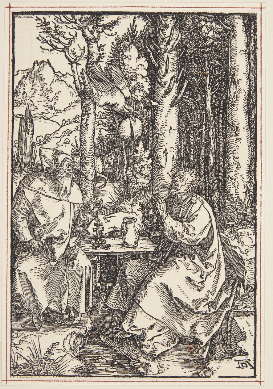 Saint Antoine rend visite à Saint Paul dans le désert - Albrecht Dürer