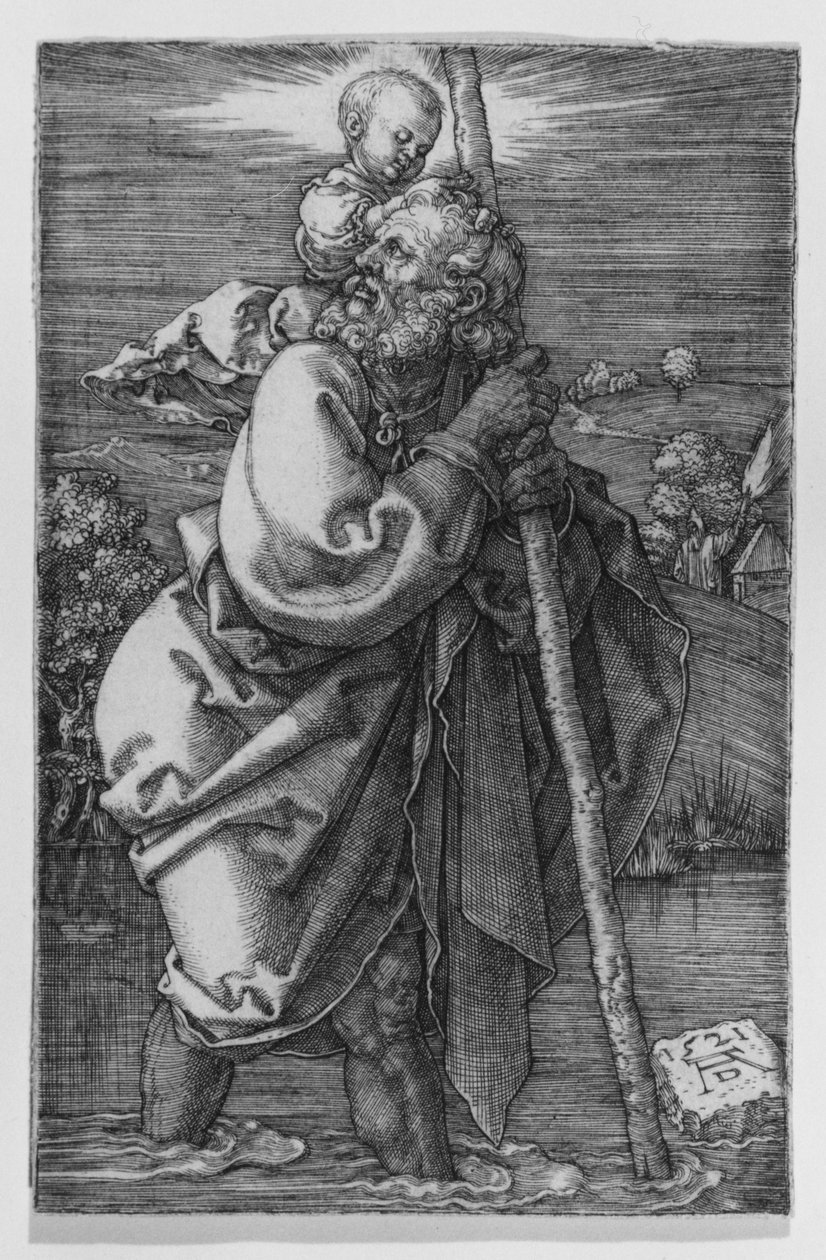 Saint Christophe tourné vers la gauche - Albrecht Dürer