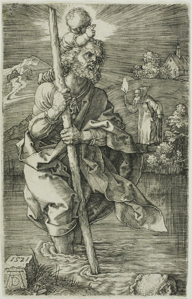 Saint Christophe tourné vers la droite - Albrecht Dürer