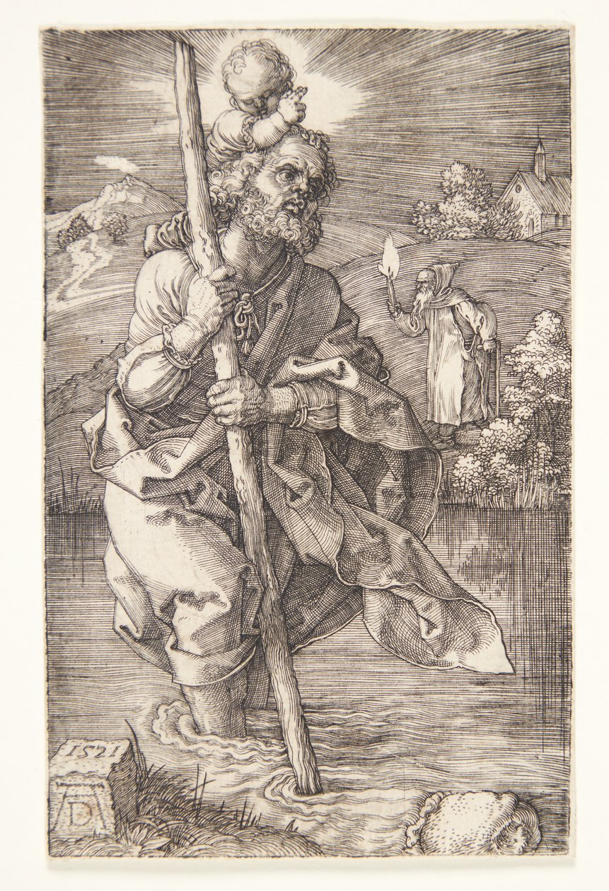 Saint Christophe tourné vers la droite - Albrecht Dürer