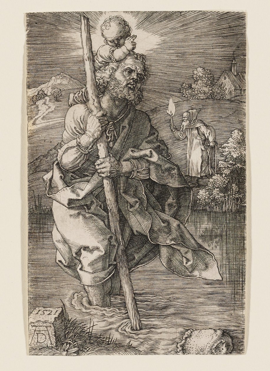 Saint Christophe, la tête tournée vers la droite - Albrecht Dürer