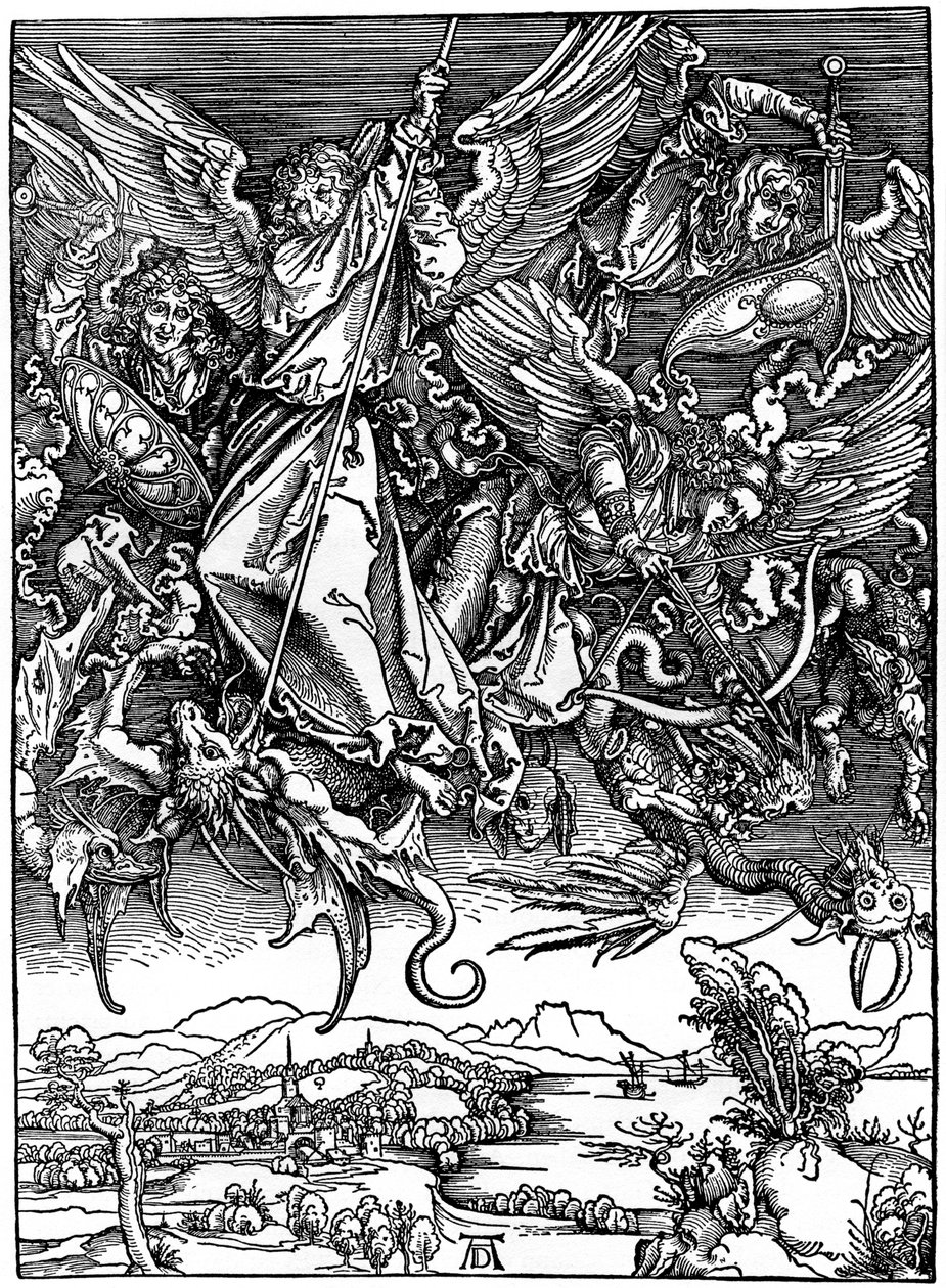 Saint Michel combattant le dragon, 1498, 1936 - Albrecht Dürer