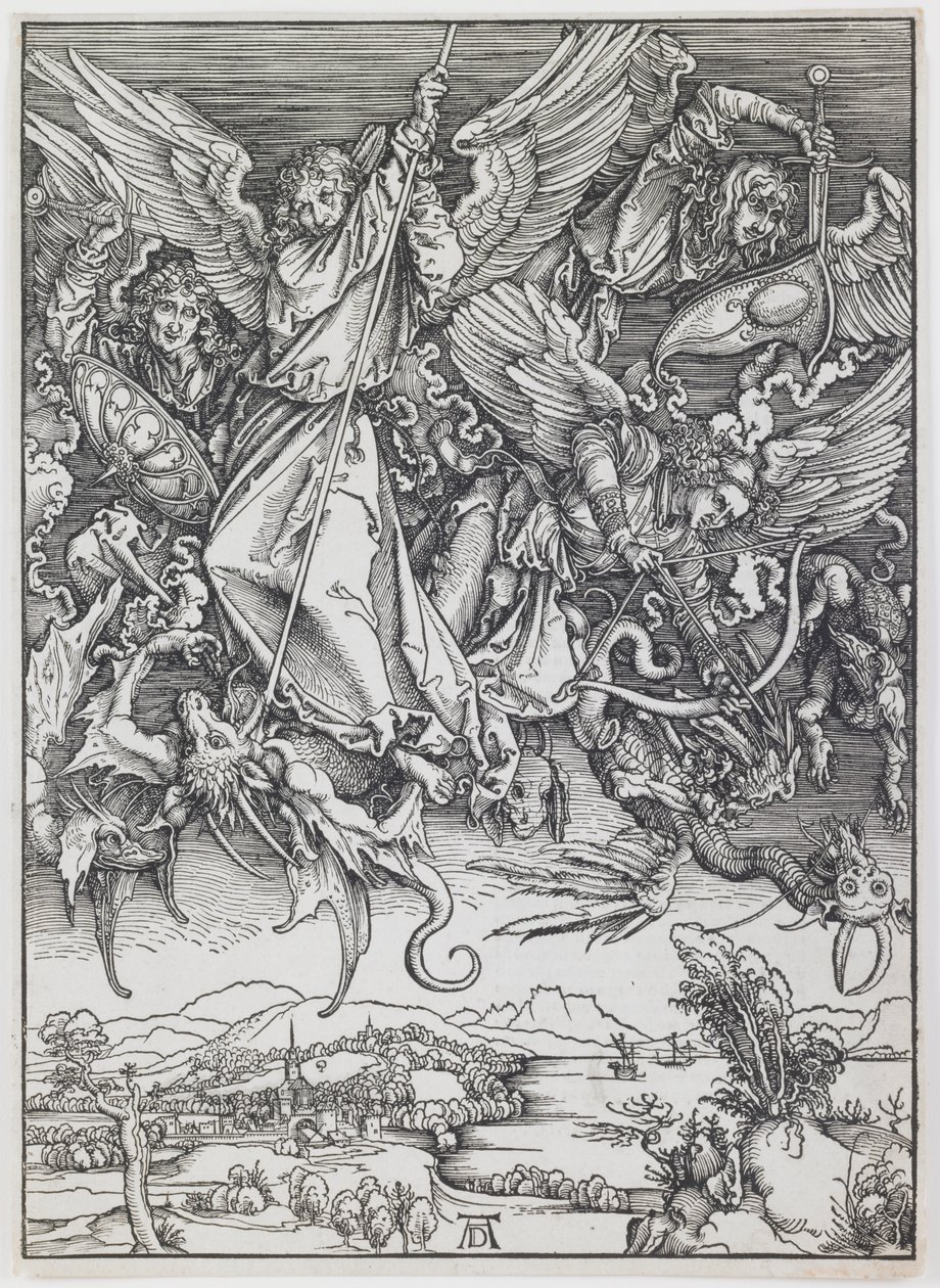 Saint Michel combattant le dragon - Albrecht Dürer