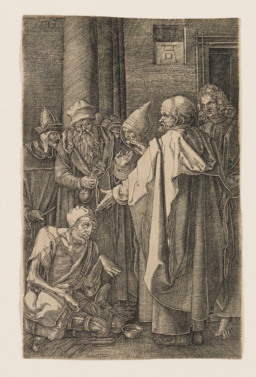 Saint Pierre et saint Jean guérissent un infirme à la porte du Temple - Albrecht Dürer