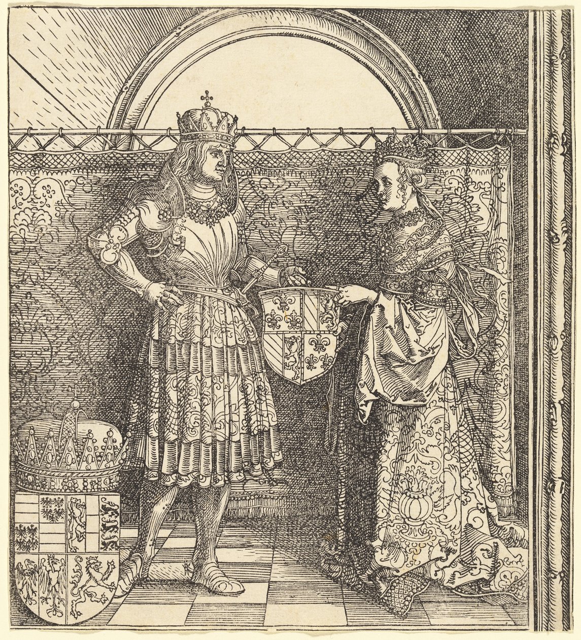 Les fiançailles de Maximilien avec Marie de Bourgogne - Albrecht Dürer