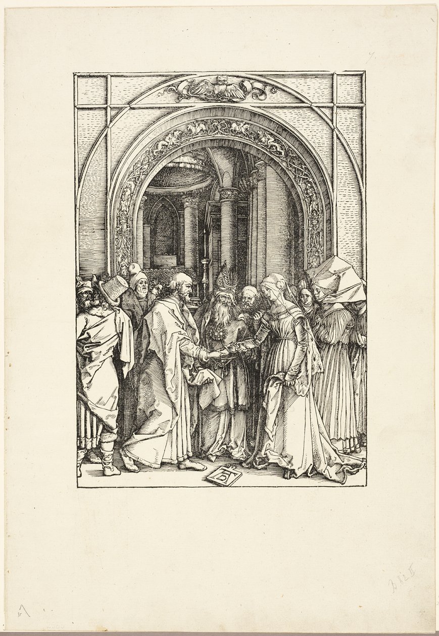 Les fiançailles de la Vierge, de La Vie de la Vierge - Albrecht Dürer