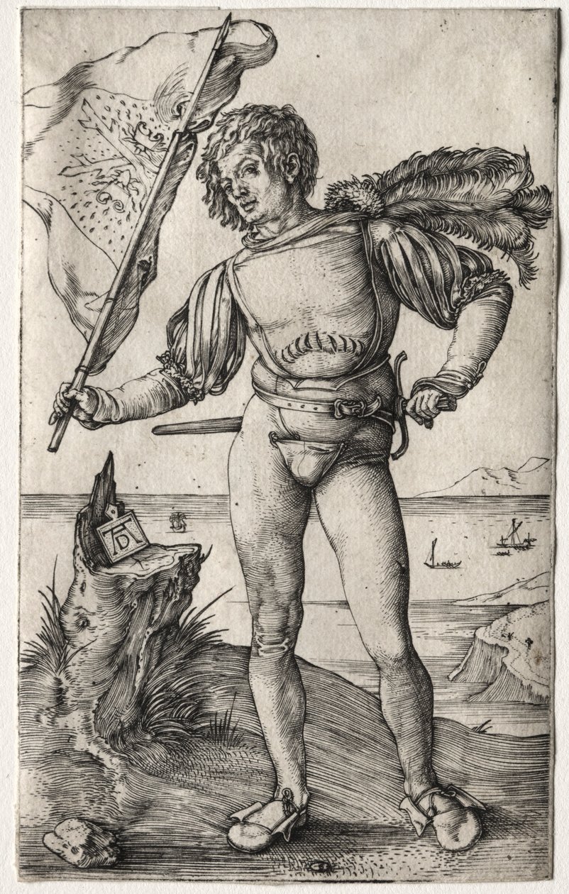 Le porte-étendard bourguignon, vers 1500 - Albrecht Dürer