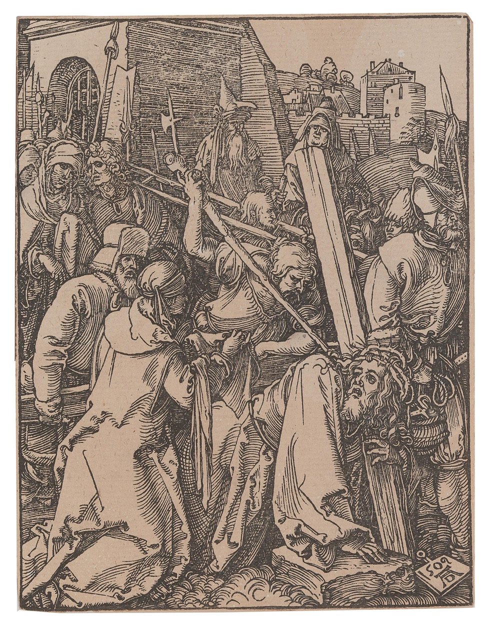 Le Portement de Croix, de la série La Petite Passion, 1509 - Albrecht Dürer