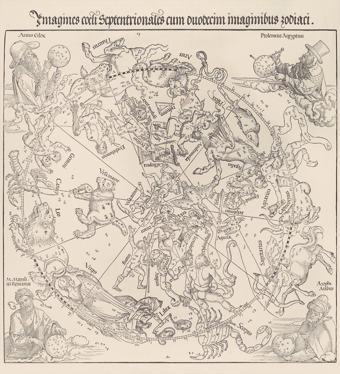 La carte céleste - Hémisphère nord, 1515 - Albrecht Dürer