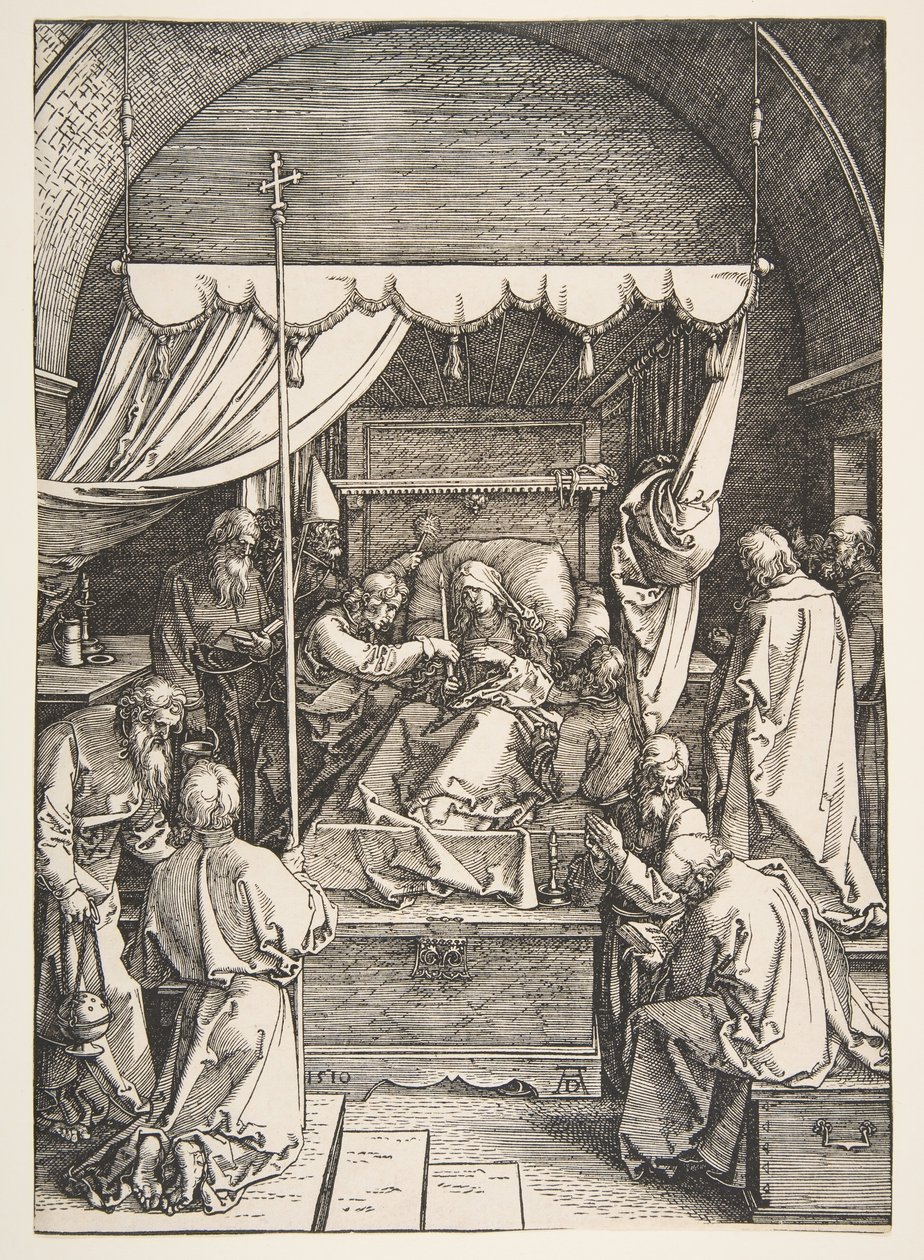 La Mort de la Vierge, de La Vie de la Vierge, 1510 - Albrecht Dürer
