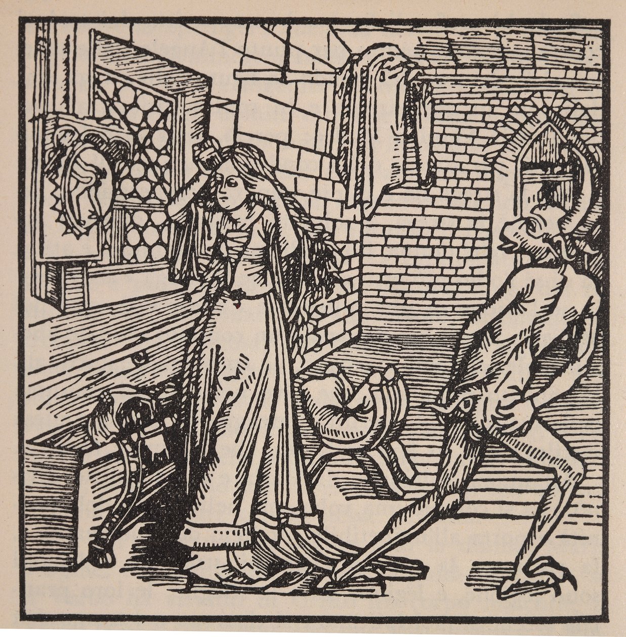 Le démon de la vanité et la coquette, illustration de 