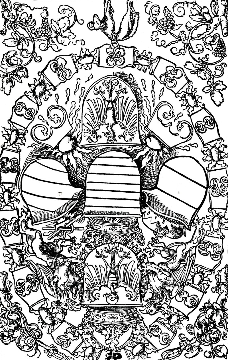 Les cinq armoiries impériales - Albrecht Dürer