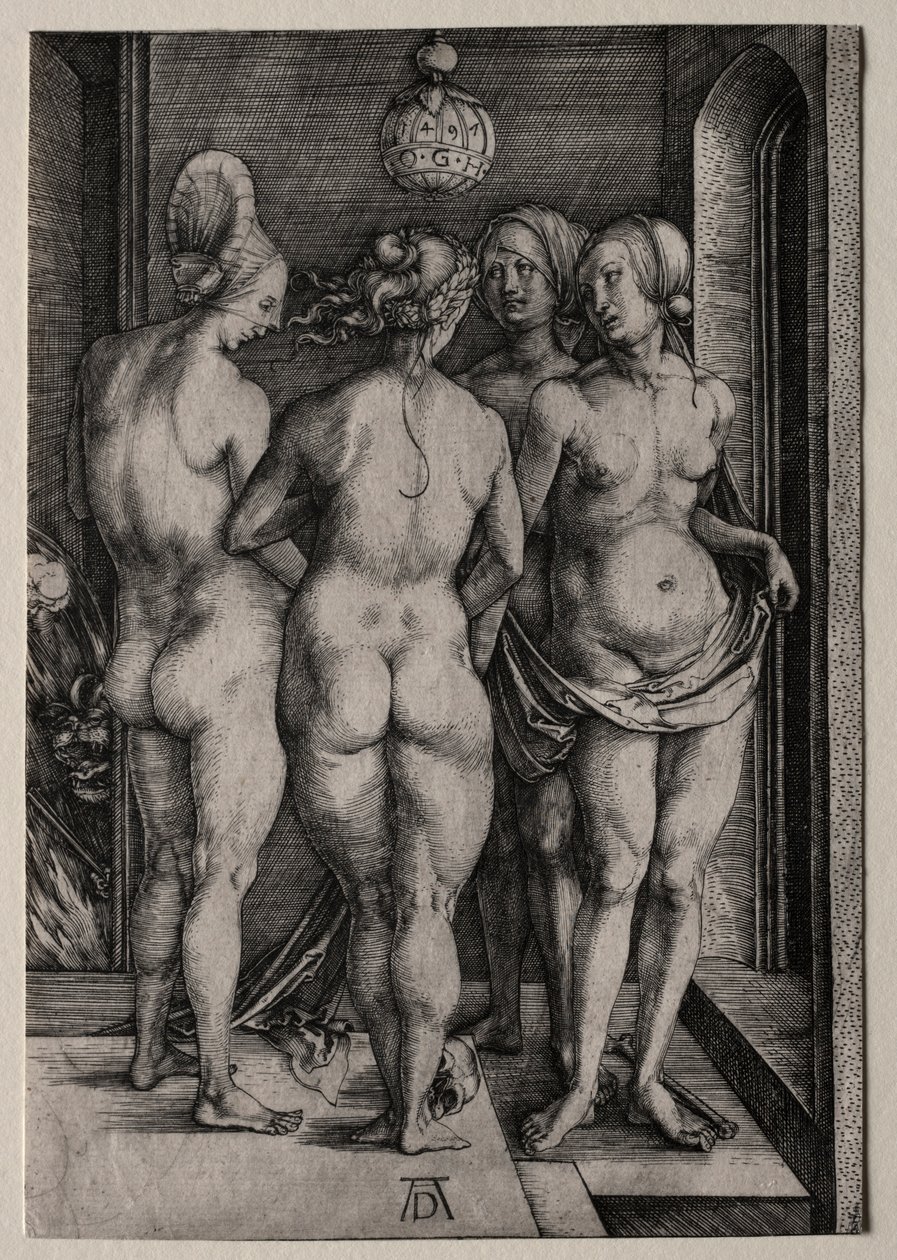 Les quatre sorcières, quatre femmes nues, 1497 - Albrecht Dürer