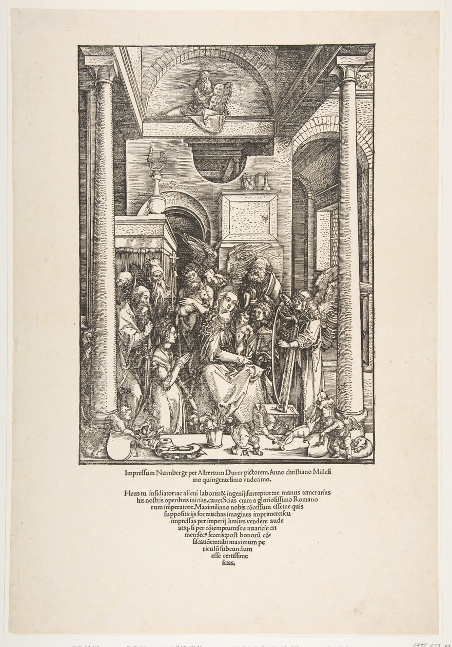 La Glorification de la Vierge, de La Vie de la Vierge, édition latine, 1511 - Albrecht Dürer