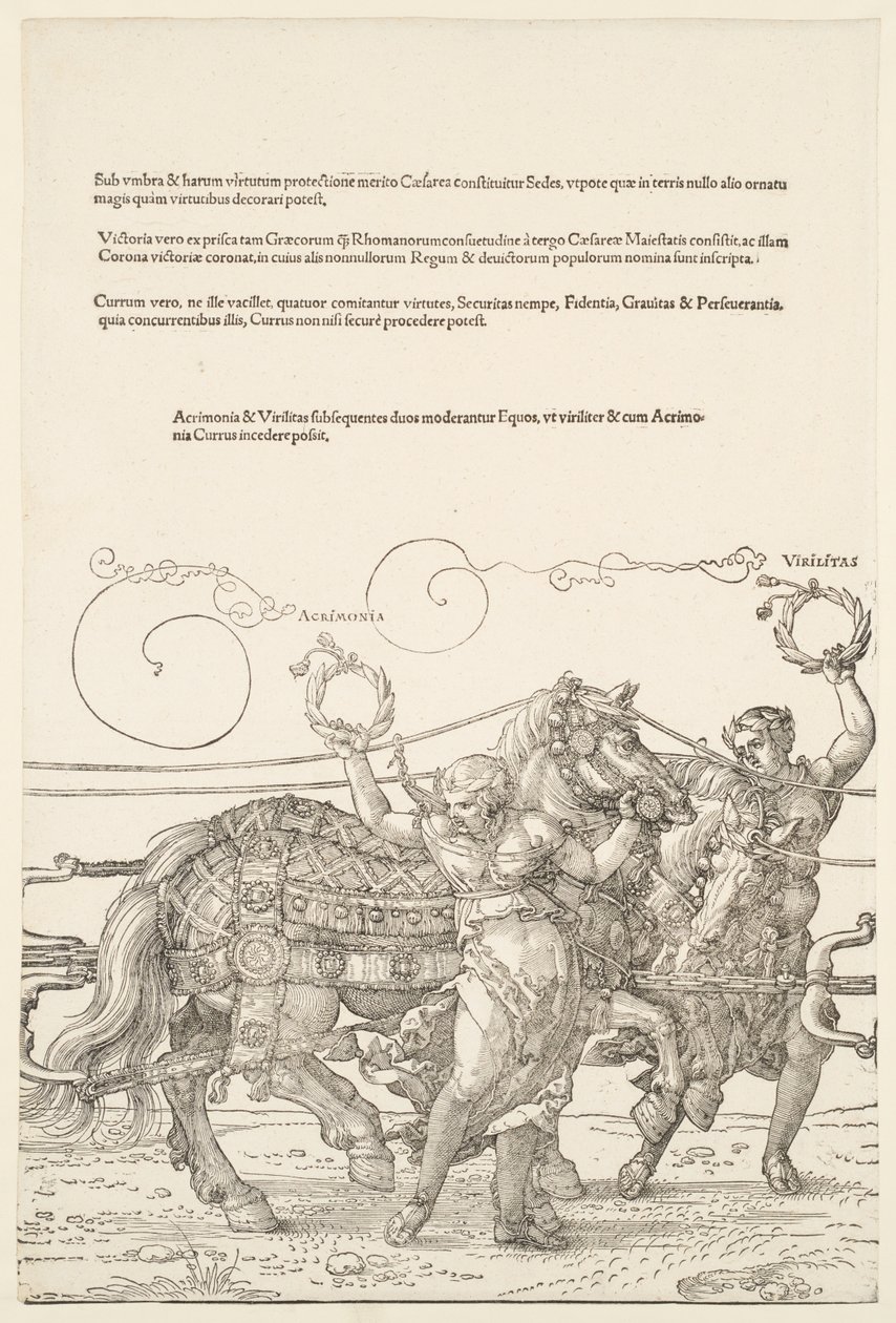 Le grand char triomphal : Acrimonia et Virilitas - Albrecht Dürer