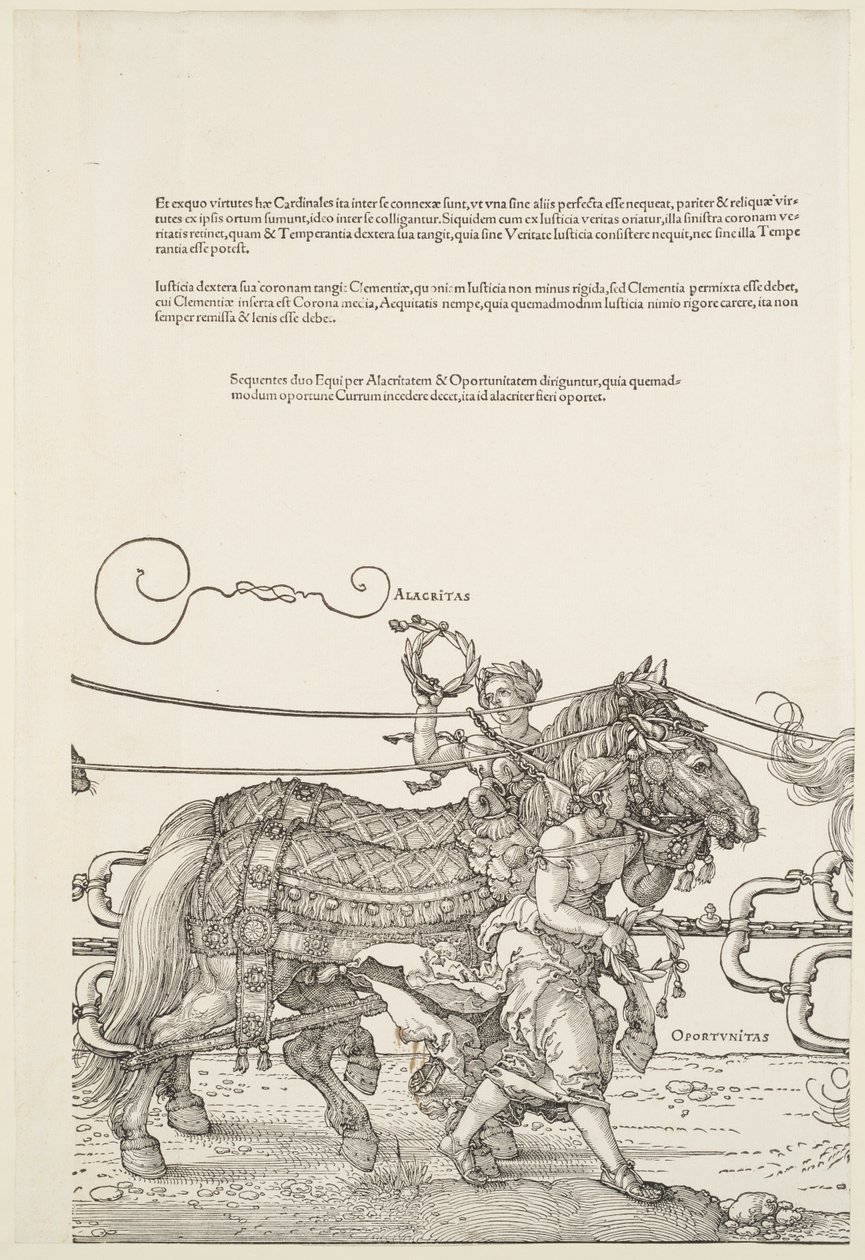Le grand char triomphal : Alacritas et Oportunitas - Albrecht Dürer