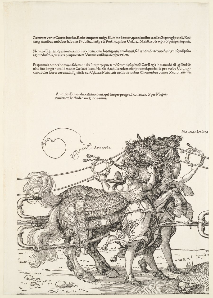 Le grand char triomphal : Audatia et Magnanimitas - Albrecht Dürer