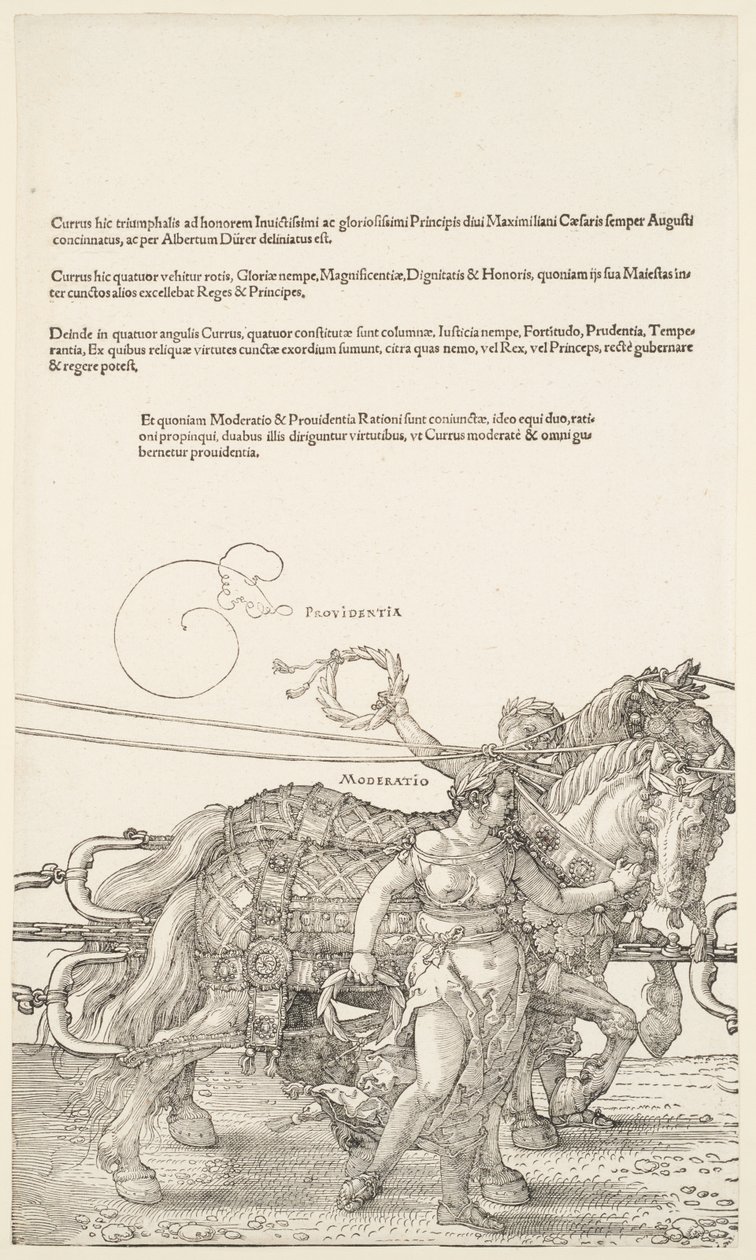 Le grand char triomphal : Providentia et Moderatio - Albrecht Dürer