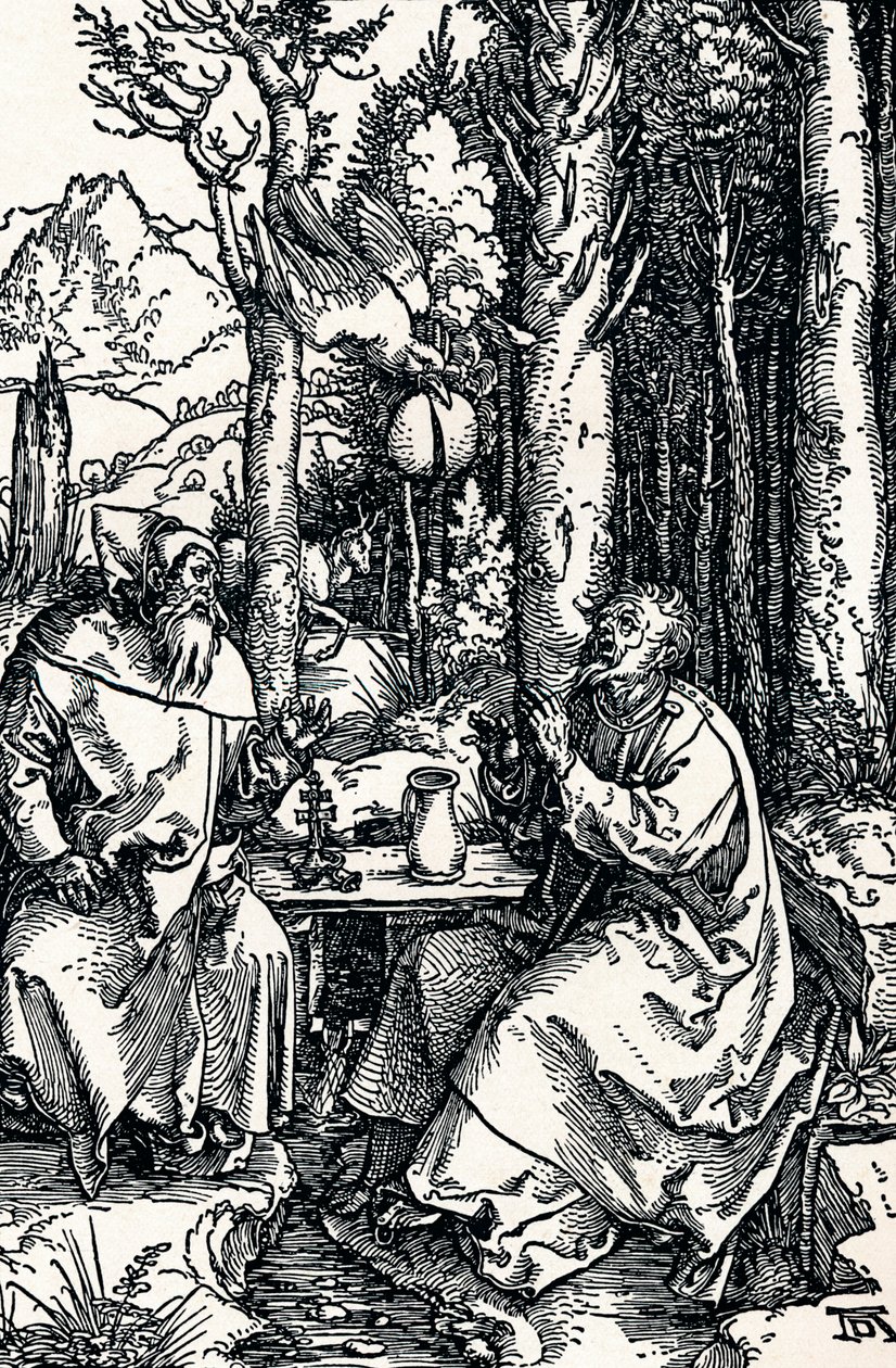 Les ermites Saint Antoine et Saint Paul, 1504 - Albrecht Dürer