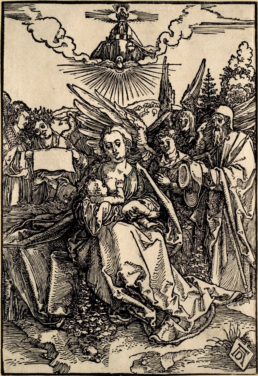 La Sainte Famille avec cinq anges - Albrecht Dürer