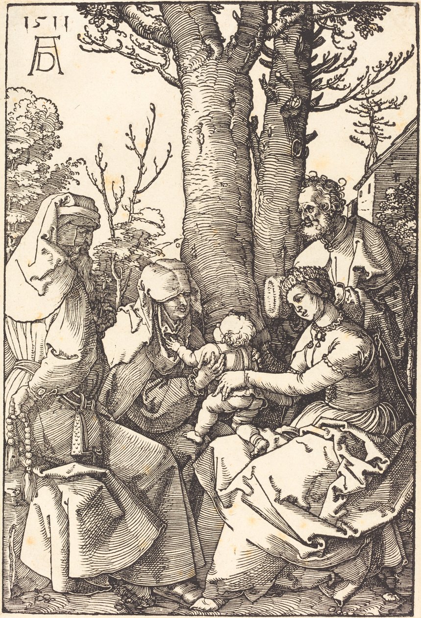 La Sainte Famille avec Joachim et Anne sous un arbre - Albrecht Dürer