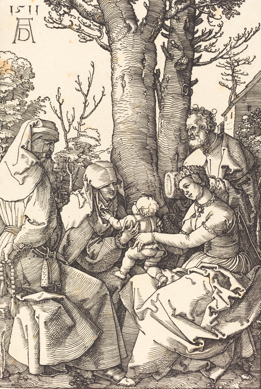 La Sainte Famille avec Joachim et Anne sous un arbre, 1511 - Albrecht Dürer