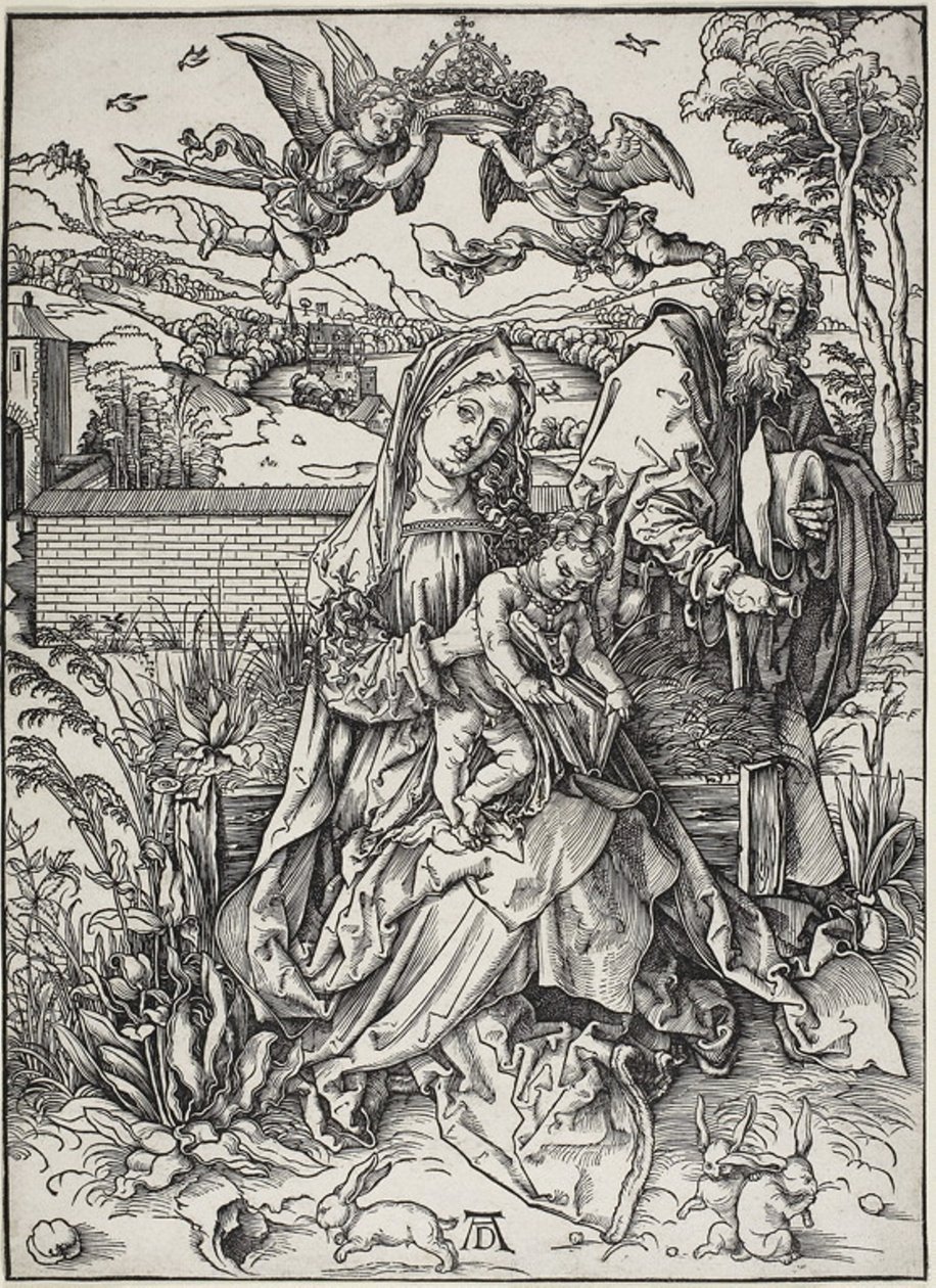 La Sainte Famille avec trois lièvres - Albrecht Dürer