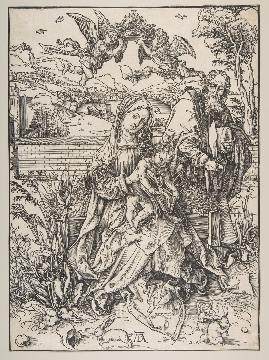 La Sainte Famille avec Trois Lièvres - Albrecht Dürer