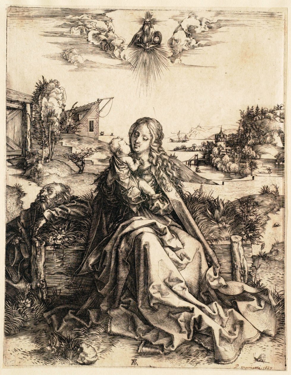 La Sainte Famille au papillon - Albrecht Dürer