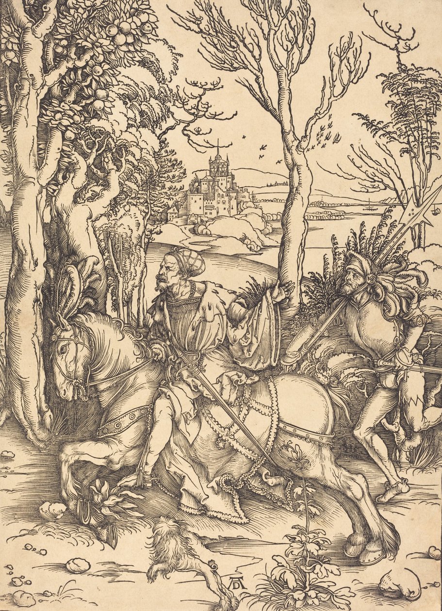 Le Chevalier à cheval et le Lansquenet, vers 1496-1497 - Albrecht Dürer