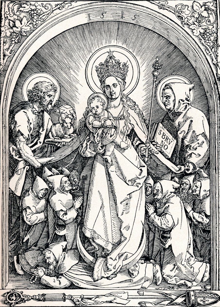 La Madone avec les Chartreux, Saint Jean-Baptiste et Saint Bruno, 1515 1906 - Albrecht Dürer