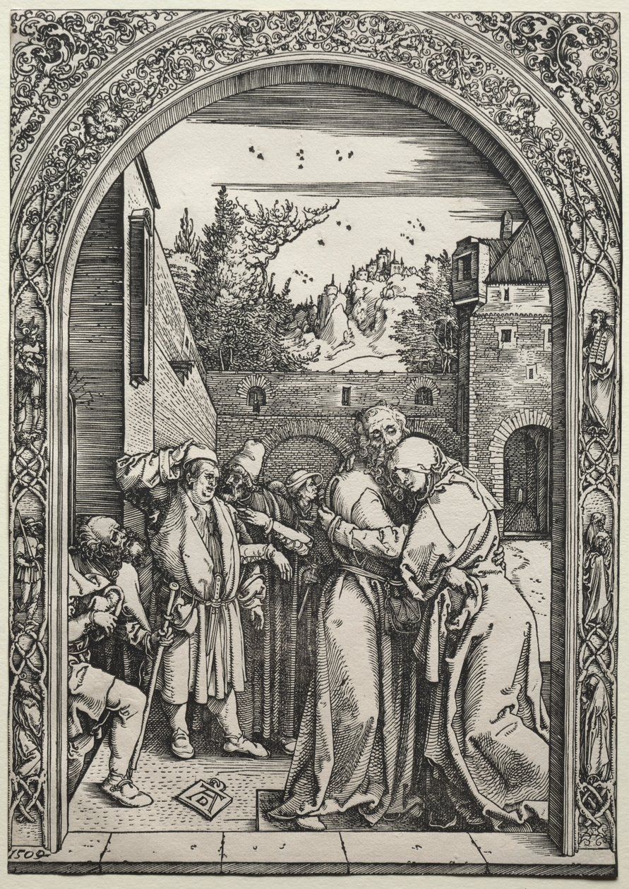 La Rencontre de Joachim et Anne à la Porte Dorée, 1504 - Albrecht Dürer