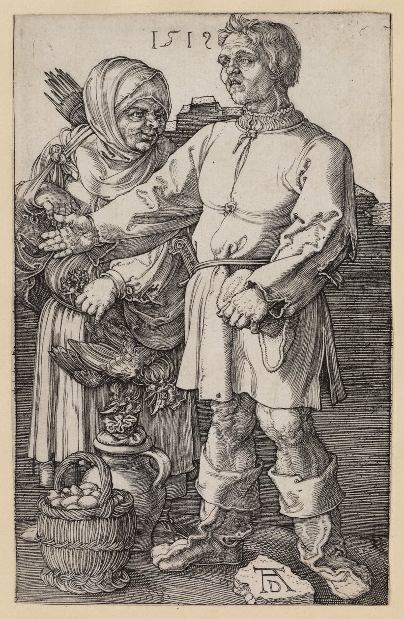 Le couple de paysans au marché - Albrecht Dürer