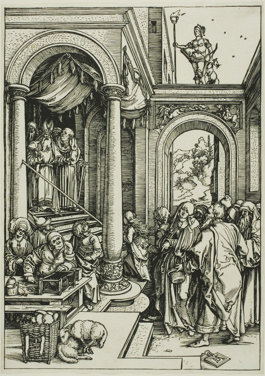 La présentation de la Vierge au temple, de La vie de la Vierge - Albrecht Dürer