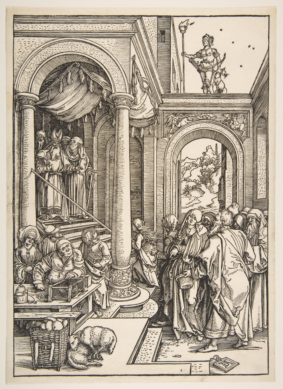La Présentation de la Vierge au Temple, tirée de « La Vie de la Vierge » - Albrecht Dürer