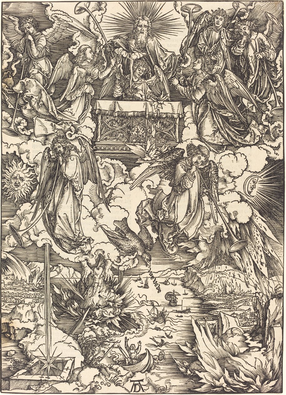 Les sept anges avec les trompettes - Albrecht Dürer