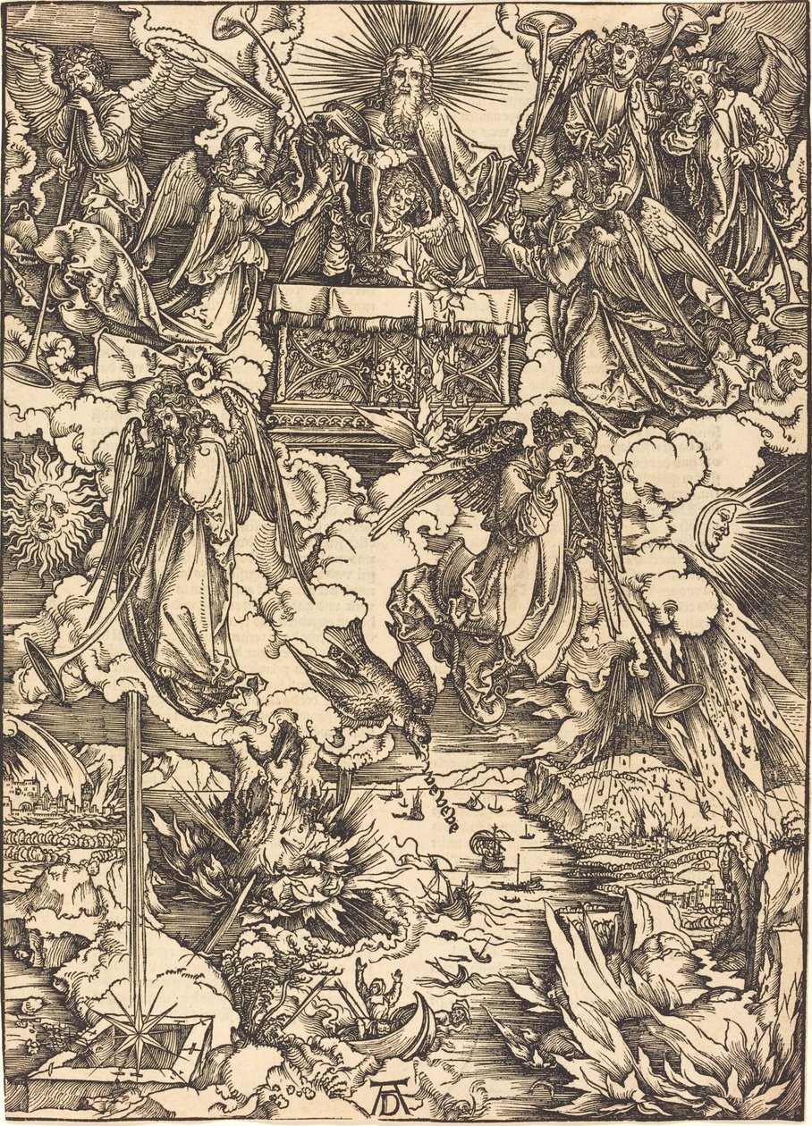 Les sept anges avec les trompettes - Albrecht Dürer