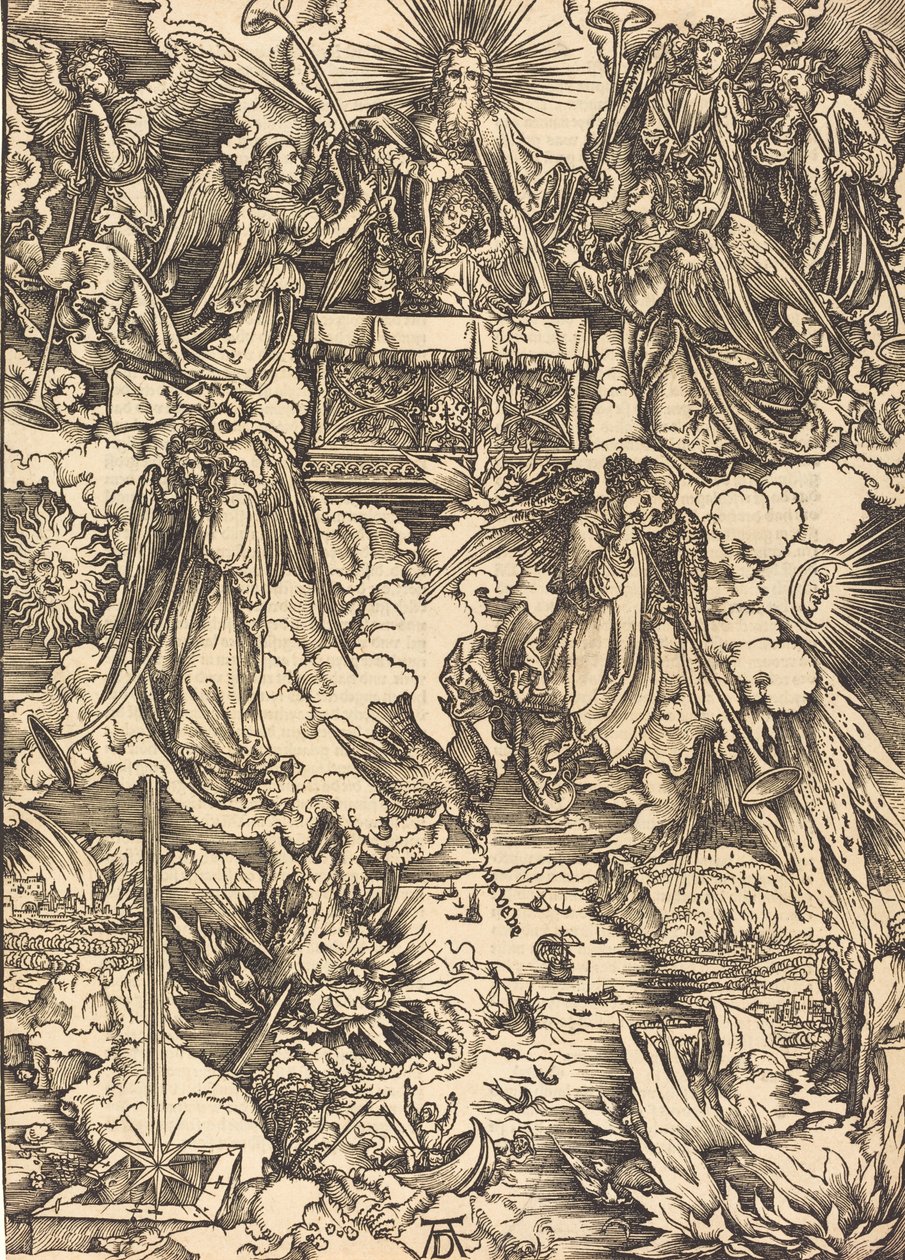 Les sept anges avec les trompettes, probablement vers 1496-1498 - Albrecht Dürer