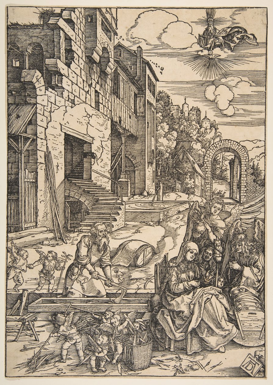 Le séjour de la Sainte Famille en Égypte, de La Vie de la Vierge, après 1511 - Albrecht Dürer