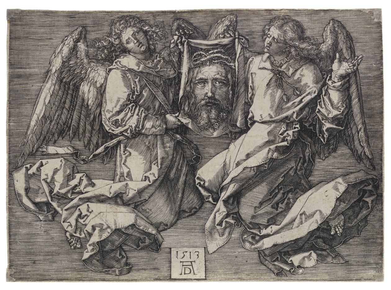 Le suaire, présenté par deux anges - Albrecht Dürer