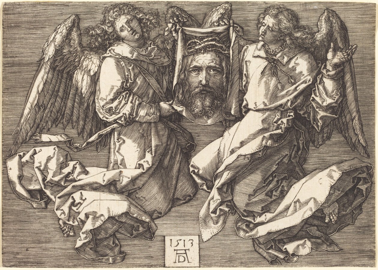 Le suaire tenu par deux anges - Albrecht Dürer