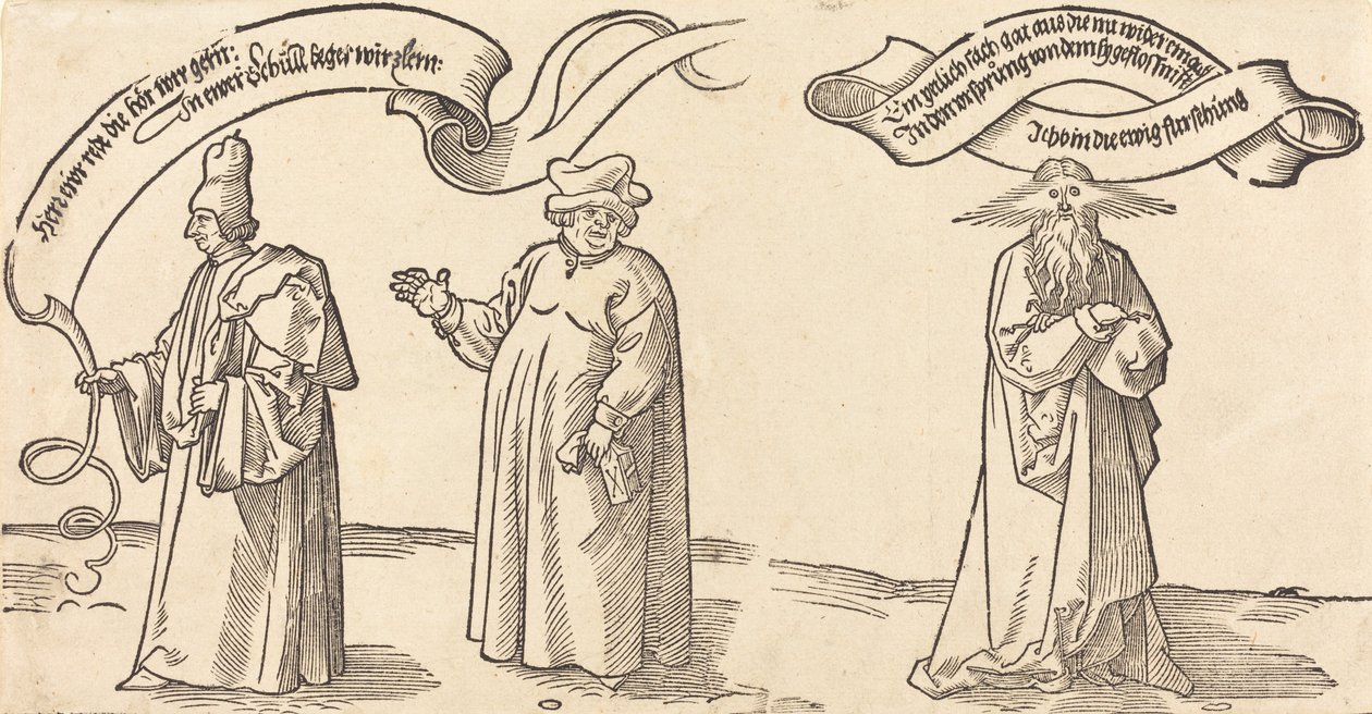 Le maître, le clergé et la Providence, probablement 1526 - Albrecht Dürer
