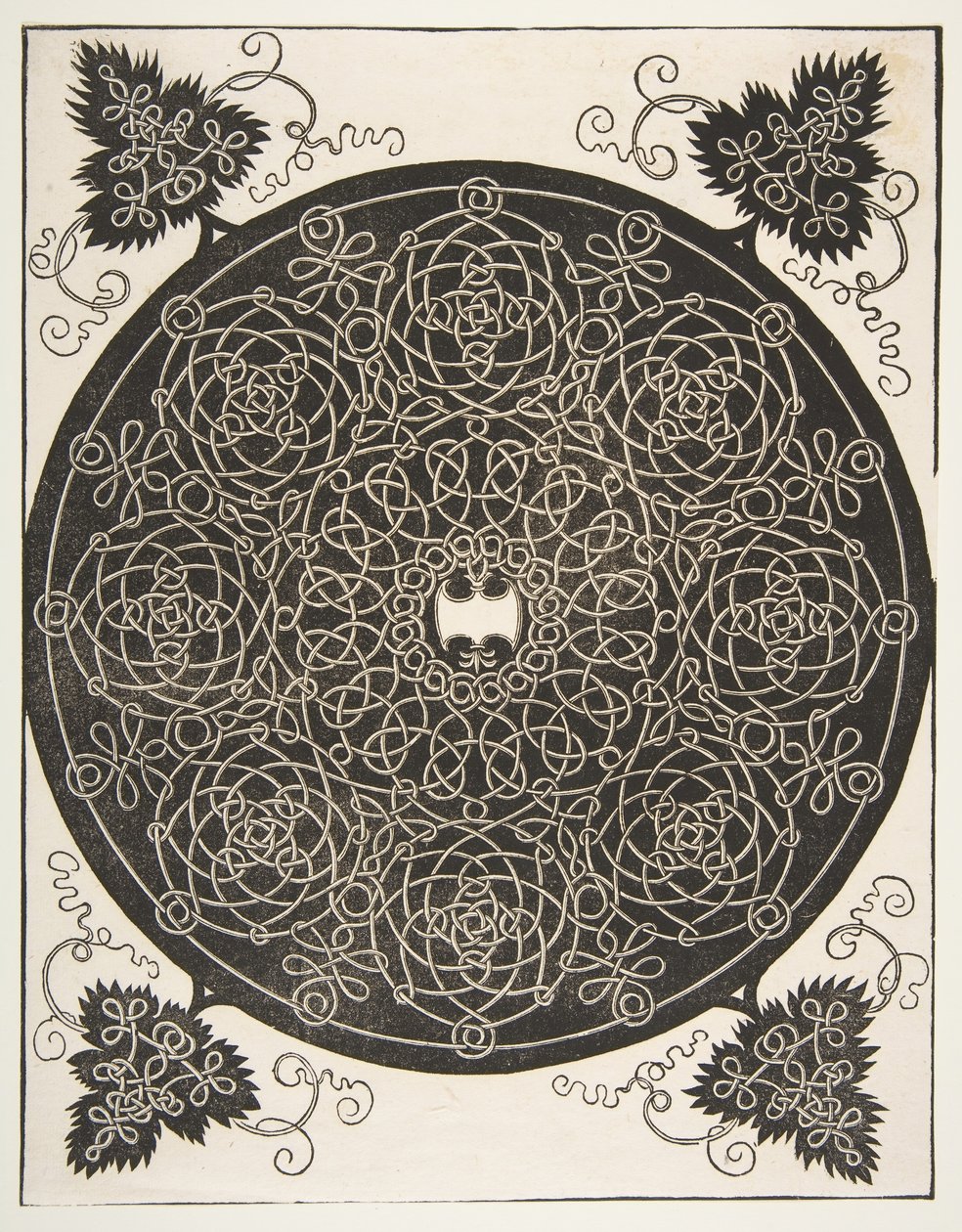 Le Troisième Nœud. Rondelle Entrelacée avec Huit Couronnes et un Écusson Festonné - Albrecht Dürer