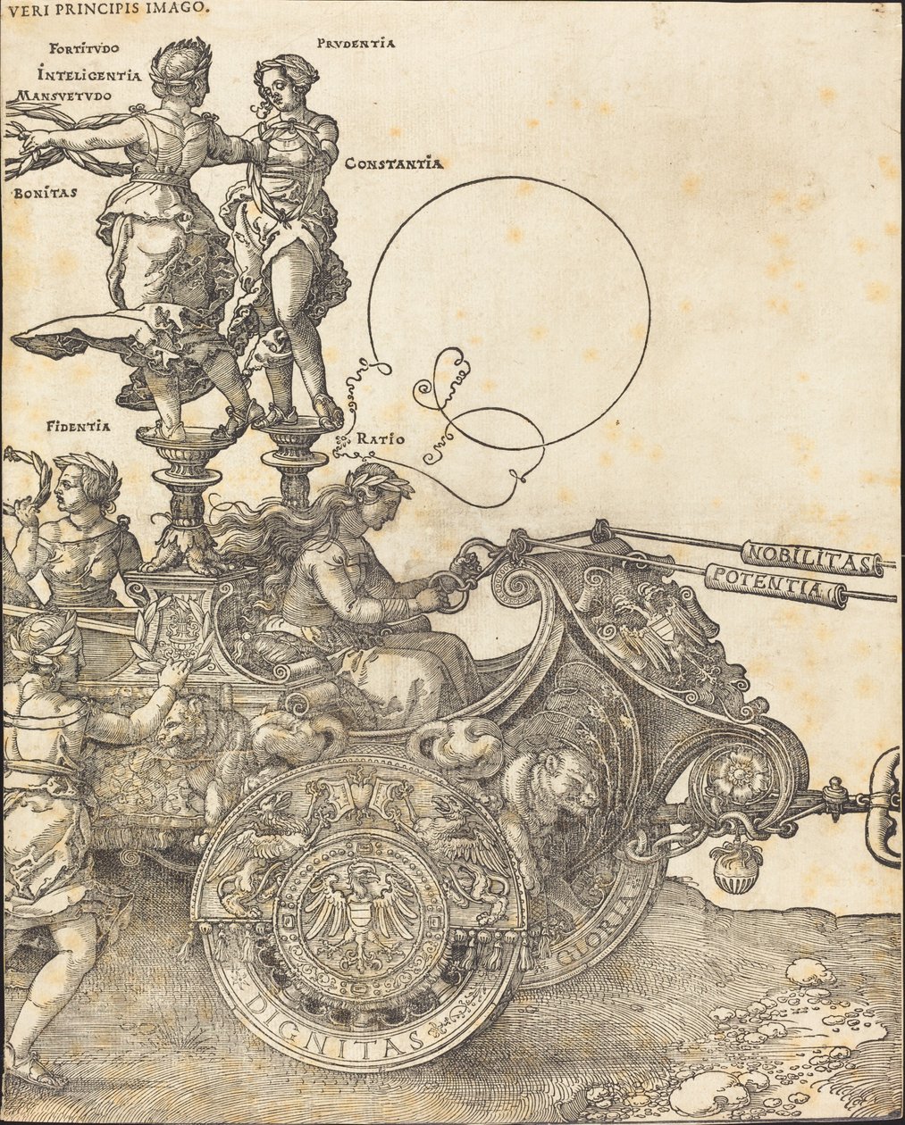 Le Char triomphal de Maximilien I (Le Grand Char triomphal) [planche 2 de 8] - Albrecht Dürer